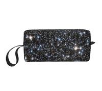 Glitter Galaxy stampato, non veri glitter, Borsa per il trucco Borsa per cosmetici Borsa da toilette da viaggio portatile Borsa per trucco Organizer