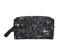 Glitter Galaxy stampato, non veri glitter, Borsa per il trucco Borsa per cosmetici Borsa da viaggio portatile da viaggio Borsa per trucco Organizer