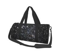 Glitter Galaxy stampato, non veri glitter, Borsone da viaggio di grande capacità Borsa rotonda Borsa da viaggio sportiva Borsa da viaggio Borsa da fitness