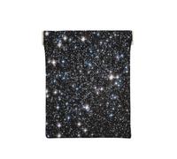 Glitter Galaxy stampato, non veri glitter, Spremere il portafoglio superiore da donna Borsa portaoggetti Piccola portamonete Portamonete
