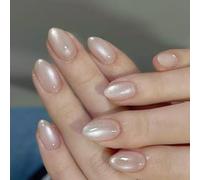 Glitter Gatti Occhi Premere Chiodi Mandorla Mandorla Finte Coperture Complete Adesivi Su Bastoncini Artificiali Acrilici Cats Eye Press Chiodo