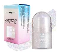 Glitter Gel Corpo Roll-On [02 Bianco] - Roll-on Body Glitter Gel Sparkling per Viso, Corpo e Capelli, Lunga Durata e Asciugatura Rapida per Feste, Carnevale Festival & Concerti