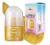 Glitter Gel Corpo Roll-On, Roll-on Body Glitter Gel Sparkling, Brillantini Olografici per Viso, per Unghie, Occhi, Labbra, Capelli, Corpo, Festival, Rave Party (#08 Gold)