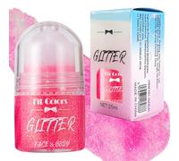 Glitter Gel Corpo Roll-On, Roll-on Body Glitter Gel Sparkling, Brillantini Olografici per Viso, per Unghie, Occhi, Labbra, Capelli, Corpo, Festival, Rave Party (#06 Rosso)