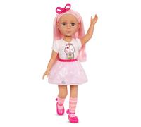 Glitter Girls - 14-inch Doll Clothes - Pink and White Candy Outfit - Striped See-Through Socks - Sparkly Pink Shoes - Toys for Kids 3 Years+ - A Pop of Pink