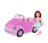 Glitter Girls auto cabrio viola con bambola Candice, posabile da 36 cm