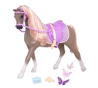 Glitter Girls - Envie de Marcher - Cavallo Giocattolo da 14 Pollici - Fermaglio per Capelli e diadema a Farfalla - Manto Marrone Chiaro, criniera Rosa e Zoccoli Glitterati - 3 Anni +