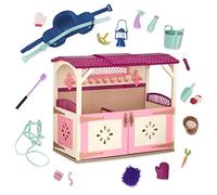 Glitter Girls - Tutti gli Asparkle Acres - Playset stalla per cavalli - Set da gioco per bambole e cavalli giocattolo da 14 pollici - 3 anni +