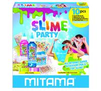 Glitter glue slime party mitama 10 pz.,2 glue+2 attivatori+ 6 accessori