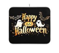 Glitter Happy Halloween piatto asciugatura tappetino per asciugare i piatti per cucina bancone scolapiatti vassoio assorbente tappetino di asciugatura 16 x 18