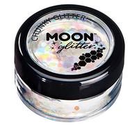 Glitter Iridescente spesso della Moon Glitter - 100% Cosmetico per viso, corpo, unghie, capelli e labbra - 3gr - Bianco