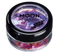Glitter Iridescente spesso della Moon Glitter - 100% Cosmetico per viso, corpo, unghie, capelli e labbra - 3gr - Viola