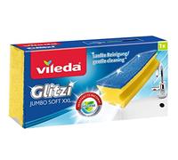 Vileda Glitzi Jumbo Spugna Soft XXL ottima per la pulizia del Bagno, con Trattamento Antibatterico, Assorbente, Salvaunghie, Maxi formato XXL, 1 pezzo