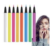 Glitter Liner Pencils Set Cosmetic, UV Neon Liquid Aid, 8 Color Long Lasting Pen Tool with Smooth Texture, Radiant Accessory with Modern Style, Beauty Solution for Christmas Party 4.8g