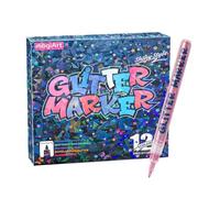 Glitter Markers - 24 Pack Quick-Drying Painting Pens for DIY Crafts, Kids, Teens, Adults, Students, Artists, Teachers, School, Scrapbooking, Greeting Cards, Journaling, Smooth Ink Flow, Vibrant Colors