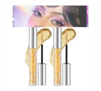 Glitter Mascara, Waterproof Gold Mascara for Eyelashes, Glitter Mascara for Eyelashes, Glitter Mascara for Women (2Pcs Gold)