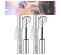 Glitter Mascara, Waterproof Gold Mascara for Eyelashes, Glitter Mascara for Eyelashes, Glitter Mascara for Women (2Pcs Silver)