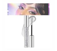 Glitter Mascara, Waterproof Gold Mascara for Eyelashes, Glitter Mascara for Eyelashes, Glitter Mascara for Women (Silver)