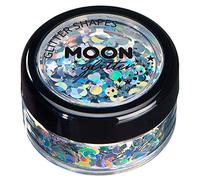 Glitter olografici della Moon Glitter - 100% Cosmetico per viso, corpo, unghie, capelli e labbra - 3gr - Argento