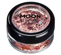 Glitter olografici della Moon Glitter - 100% Cosmetico per viso, corpo, unghie, capelli e labbra - 3gr - Oro Rosato