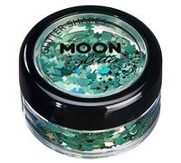 Glitter olografici della Moon Glitter - 100% Cosmetico per viso, corpo, unghie, capelli e labbra - 3gr - Verde