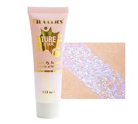 Glitter olografici per il corpo, camaleonte viso sirena liquido ombretto glitter per Halloween, matrimoni, festival 1oz (#03 bianco)