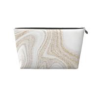 Glitter oro marmo bianco, Borsa da toilette Borsa per trucco Borsa per cosmetici Borsa da toilette da viaggio portatile