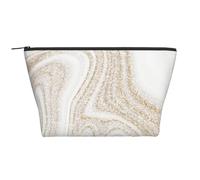Glitter oro marmo bianco, Borsa da toilette Borsa per trucco Borsa per cosmetici Borsa da toilette da viaggio portatile
