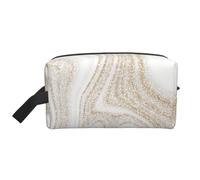 Glitter oro marmo bianco, Borsa per il trucco Borsa per cosmetici Borsa da viaggio portatile da viaggio Borsa per trucco Organizer