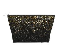 Glitter oro nero fresco moderno, Borsa da toilette Borsa per trucco Borsa per cosmetici Borsa da toilette da viaggio portatile