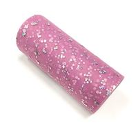 Glitter Paillettes Tulle Rotolo Decorazione di Cerimonia Nuziale Organza Fai da Te Tulle Tutu Dress Birthday Party Supplies 22,8m x 15cm (Rosa Viola)