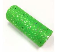 Glitter Paillettes Tulle Rotolo Decorazione di Cerimonia Nuziale Organza Fai da Te Tulle Tutu Dress Birthday Party Supplies 22,8m x 15cm (Verde Cipresso)