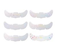 Glitter per bambini, 6 foglie, decorazione per il viso, adesivo temporaneo di lunga durata, toppe a forma di stella a cuore per compleanni, carnevale, Halloween, concerto matrimonio