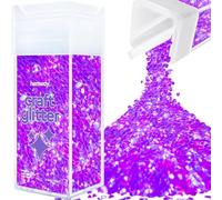 Glitter per bricolage Shaker Fluorescente Viola Resina Tumbler Biglietti Gioielli di Natale Candela Super Chunky Unghie Viso Cosmetici 110g / 3,9oz