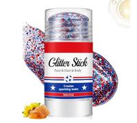 Glitter Per Capelli, Bianco E Blu - Shimmer Patriottico Impermeabile A Lunga Durata - Stick Glitter per Corpo, Viso e Capelli | Per Donne E Bambini Memorial Day Veterans Day Parate Feste E Eventi Sco