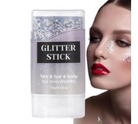 Glitter Per Il Corpo Glitter Per Il Viso Per Trucco Festival | Scintillante Delicato Sulla Pelle Versatile Per Scuola Palcoscenico Feste Argento