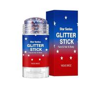 Glitter per il viso del 4 luglio, scintillanti per il trucco patriottico, glitter per viso e capelli, per donne e ragazze, per feste in costume, festa della presidenza, concerti, partite di