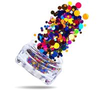 Glitter per nail art 4 pezzi di fiocchi di glitter for nail art con effetto sirena rotondo in oro e argento(3g-xyp-1)