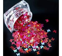 Glitter per nail art 4 pezzi di fiocchi di glitter for nail art con effetto sirena rotondo in oro e argento(3g-bf-9)