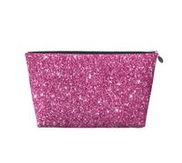 Glitter rosa scintillante, Borsa da toilette Borsa per trucco Borsa per cosmetici Borsa da toilette da viaggio portatile