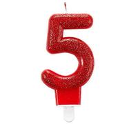 Glitter Rosso 5th Candele di Compleanno Festa Decorazione 7.6cm Amscan 9900766