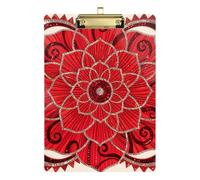 Glitter Rosso Farfalla Modello A4 Appunti Caso Metallo Foro Standard per Calcio Camion Driver Dimensioni 9 x 12