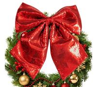 Glitter Sequin Christmas Tree Topper Bow Handmade Ornament For Holiday