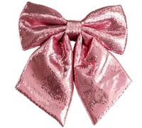 Glitter Sequin Christmas Tree Topper Bow Handmade Ornament For Holiday