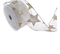 Glitter Stelle Band - Oro - 50 mm - 10 m - 8280 21 (1,75 €/m)