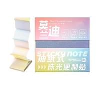 Glitter Sticky Note - Transparent Memo Pad, Waterproof Page Marker | 1 Hundred Sheets Colorful Pads For School Classroom Library Study Desk Work Home Bookmarks Stationery Cute Writing Supplies