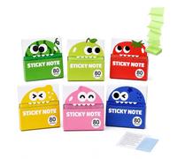 Glitter Sticky Notes Transparent, Cute Pull-Out Sparkly Sticky Notes (6pcs)