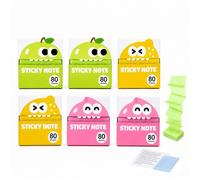 Glitter Sticky Notes Transparent, Cute Pull-Out Sparkly Sticky Notes (6pcs A)