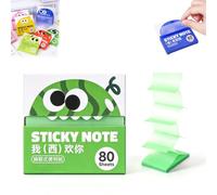 Glitter Sticky Notes,Transparent Pull-Out Fruit Boxes,80Sheets (Watermelon)