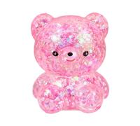 Glitter Stress Toy - Soft Sensory Relief, Bear Gummy with Fun Squeeze, Squishy Balls, Relaxation Accessory, Fidget Gadget for Students Kids Teens Adults Home Office Classroom Work Study Play